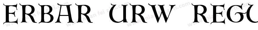 Erbar URW Regular字体转换